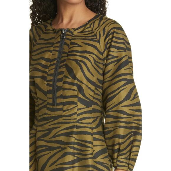 VERONICA BEARD Navi Olive green Black Animal Print Mini size 2 / xsmall - Picture 3 of 12